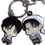Attack On Titan - Eren & Levi Cleaning Outfits Keychain - Great Eastern - Metal - Image 2