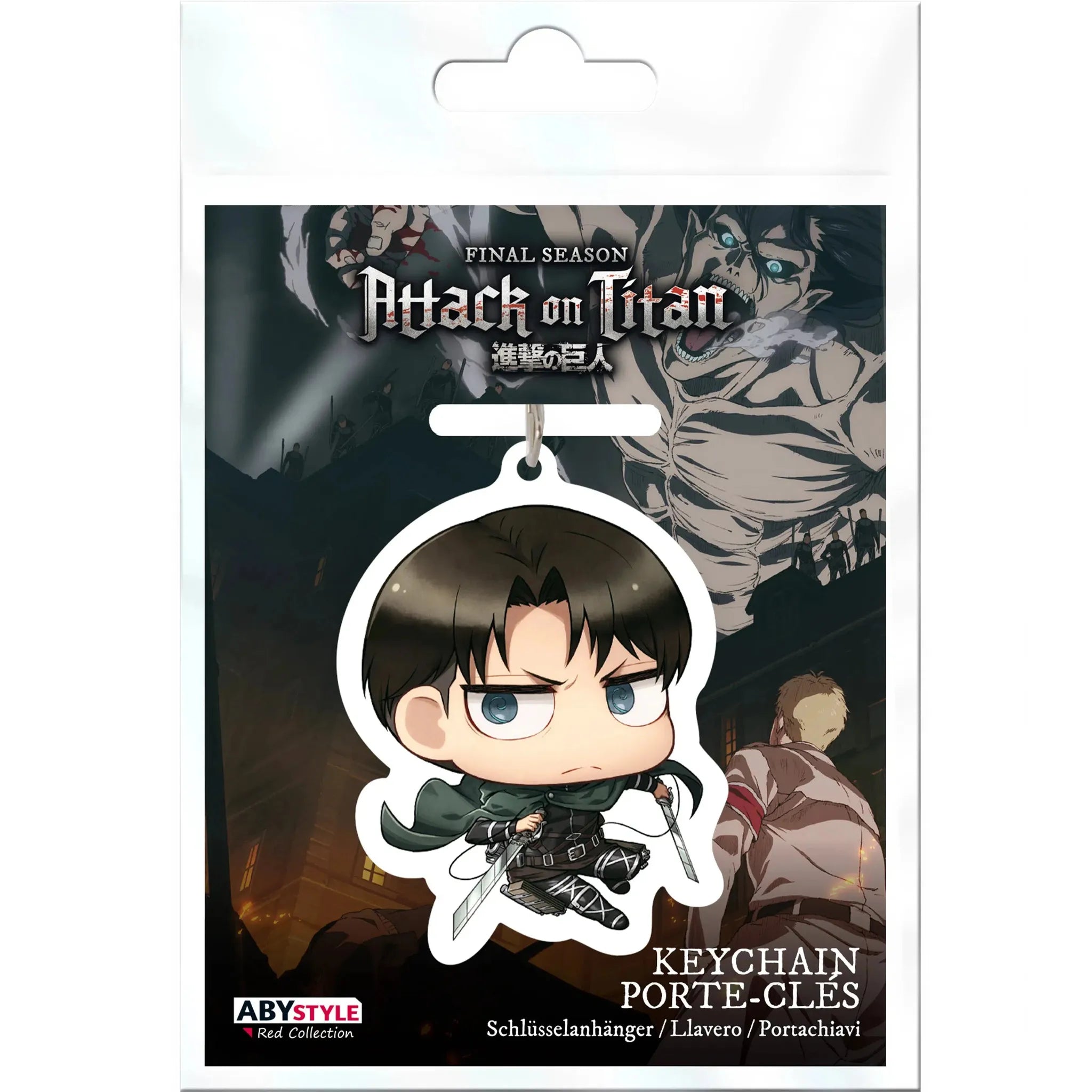 Attack-on-Titan-Chibi-Levi-Keychain-Acrylic-ABYstyle Attack on Titan - Chibi Levi Keychain (Acrylic) - ABYstyle - Image 1
