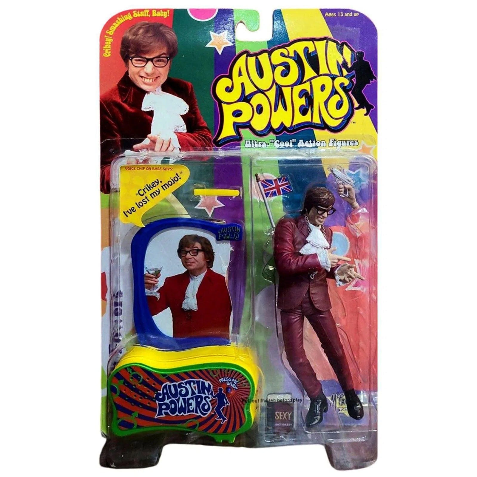 Austin-Powers-Red-Suit-Austin-Powers-Action-Figure-McFarlane-Toys-Series-1-1999 Austin Powers - Red Suit Austin Powers Action Figure - McFarlane Toys - Series 1 (1999) - Image 1