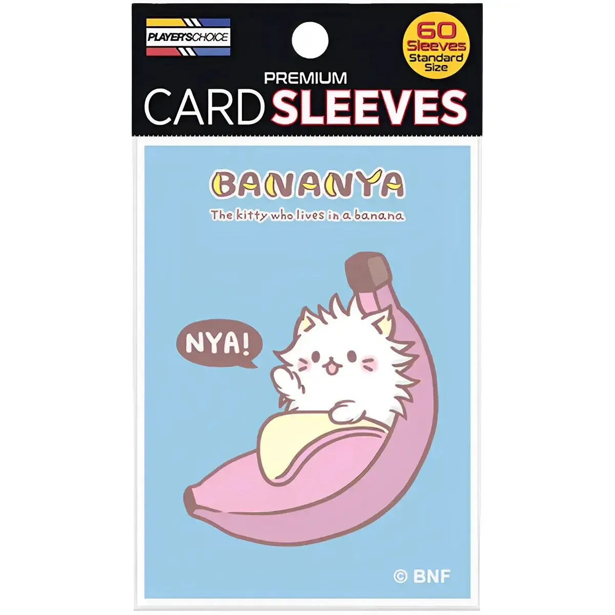 Bananya-Long-Hair-Bananya-Art-Blue-Premium-Protective-Card-Sleeves-60-Count-Standard-Size-Japanime-Games-Players-Choice-Game-Accessories-Series Bananya - Long Hair Bananya Art Blue Premium Protective Card Sleeves (60 Count, Standard Size) - Japanime Games - Player's Choice Game Accessories Series - Image 1