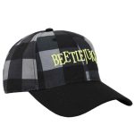Beetlejuice - Plaid Embroidered Hat (Black / Gray) - Bioworld - Image 3