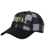 Beetlejuice - Plaid Embroidered Hat (Black / Gray) - Bioworld - Image 4