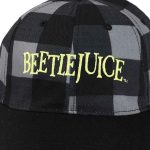 Beetlejuice - Plaid Embroidered Hat (Black / Gray) - Bioworld - Image 5