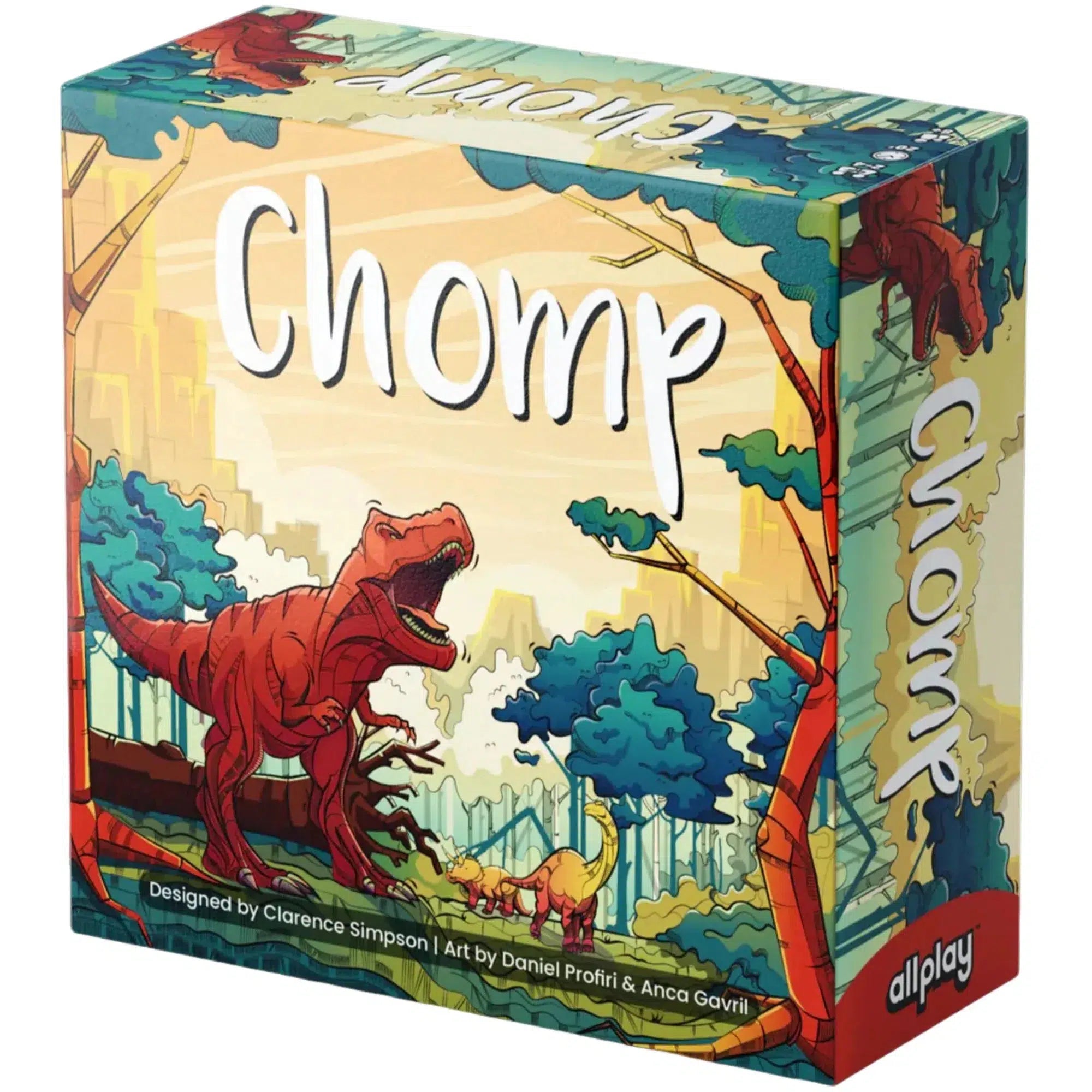 Chomp-Tile-Placement-Dinosaur-Board-Game-for-Family-Adults-and-Children-1-4-Players-Ages-10-Allplay Chomp - Tile Placement Dinosaur Board Game for Family, Adults, and Children (1-4 Players, Ages 10+) - Allplay - Image 1