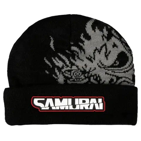 Cyberpunk-2077-That-Samurai-Beanie-Hat-Black-Gray-JNX Cyberpunk 2077 - That Samurai Beanie Hat (Black / Gray) - J!NX - Image 1