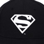 DC Comics: Superman - Snapback Hat (Black / White, Elite Flex, Pre-Curved Bill) - Bioworld - Image 5