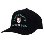 Demon Slayer Corps Snapback Hat (Black, Elite Flex, Pre-Curved Bill) - Bioworld - Image 3
