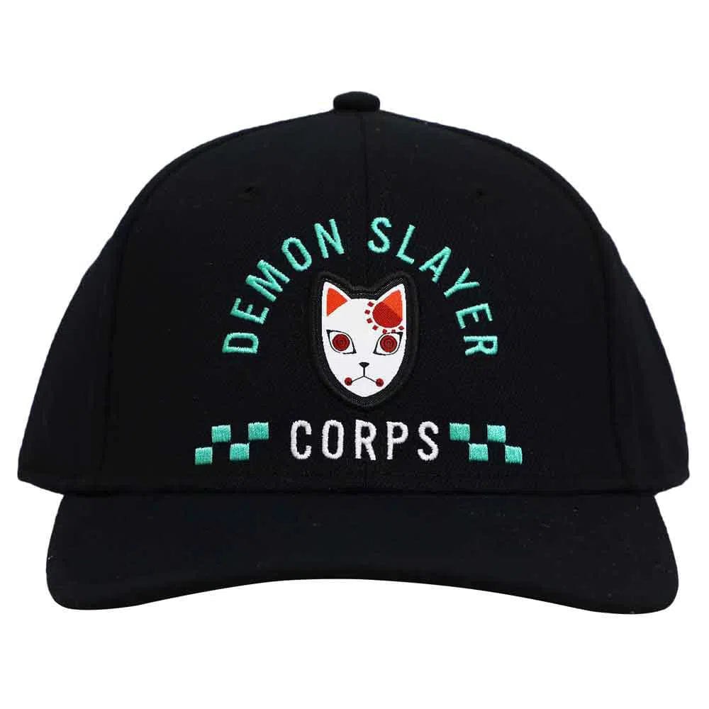 Demon-Slayer-Corps-Snapback-Hat-Black-Elite-Flex-Pre-Curved-Bill-Bioworld Demon Slayer Corps Snapback Hat (Black, Elite Flex, Pre-Curved Bill) - Bioworld - Image 1