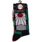 Demon Slayer - Green Tanjiro Kimono Pattern Crew Socks - Culturefly - Image 2