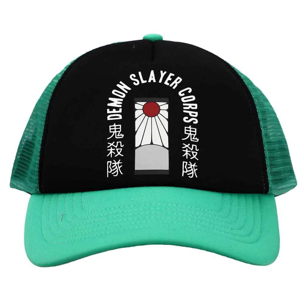 Demon-Slayer-Hanafuda-Earring-Trucker-Hat-Bioworld Demon Slayer - Hanafuda Earring Trucker Hat - Bioworld - Image 1
