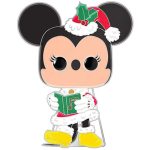 Disney - Christmas Minnie Mouse Pin Badge with Stand (Glows in the Dark, Enamel) - Funko - POP! Pin Series (22) - Image 2