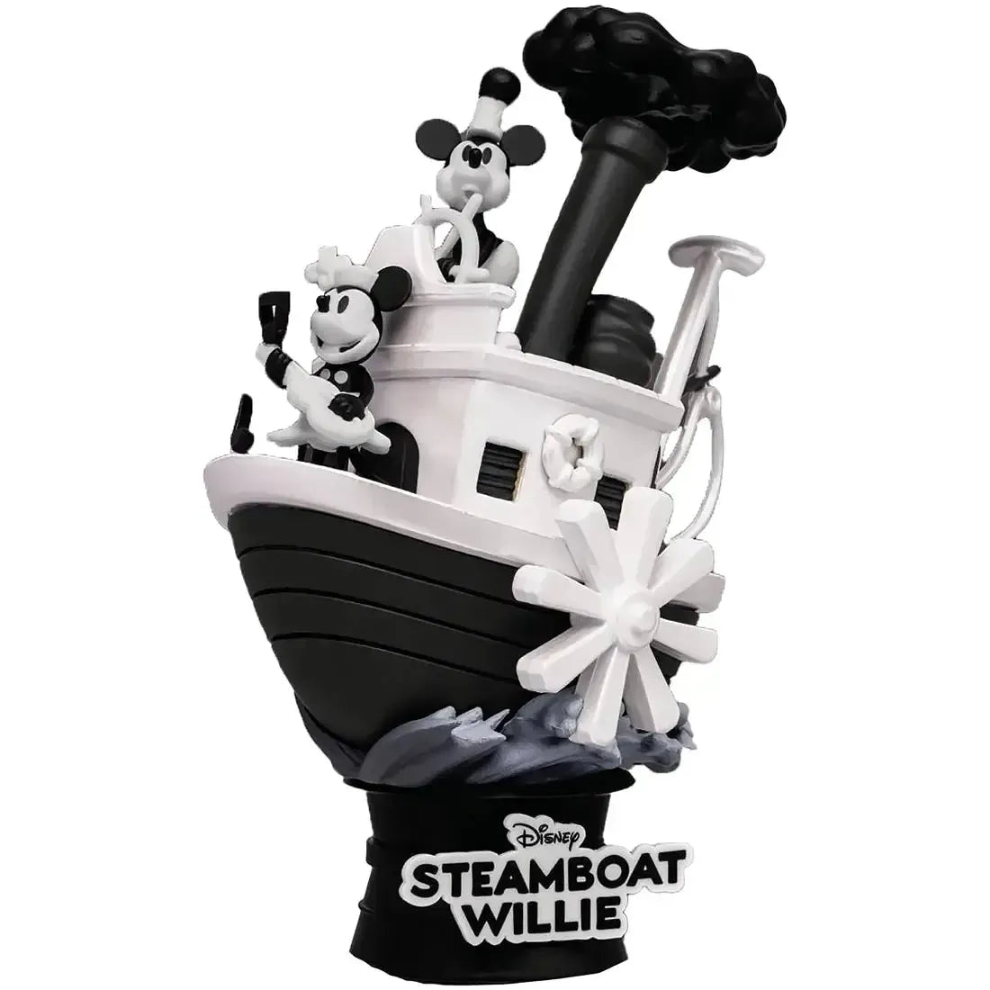 Disney-Steamboat-Willie-Diorama-Statue-Figure-6-Beast-Kingdom-D-Stage-Series-DS-017EX-Disney-100th-Anniversary-Edition Disney - Steamboat Willie Diorama Statue Figure (6") - Beast Kingdom - D-Stage Series (DS-017EX), Disney 100th Anniversary Edition - Image 1