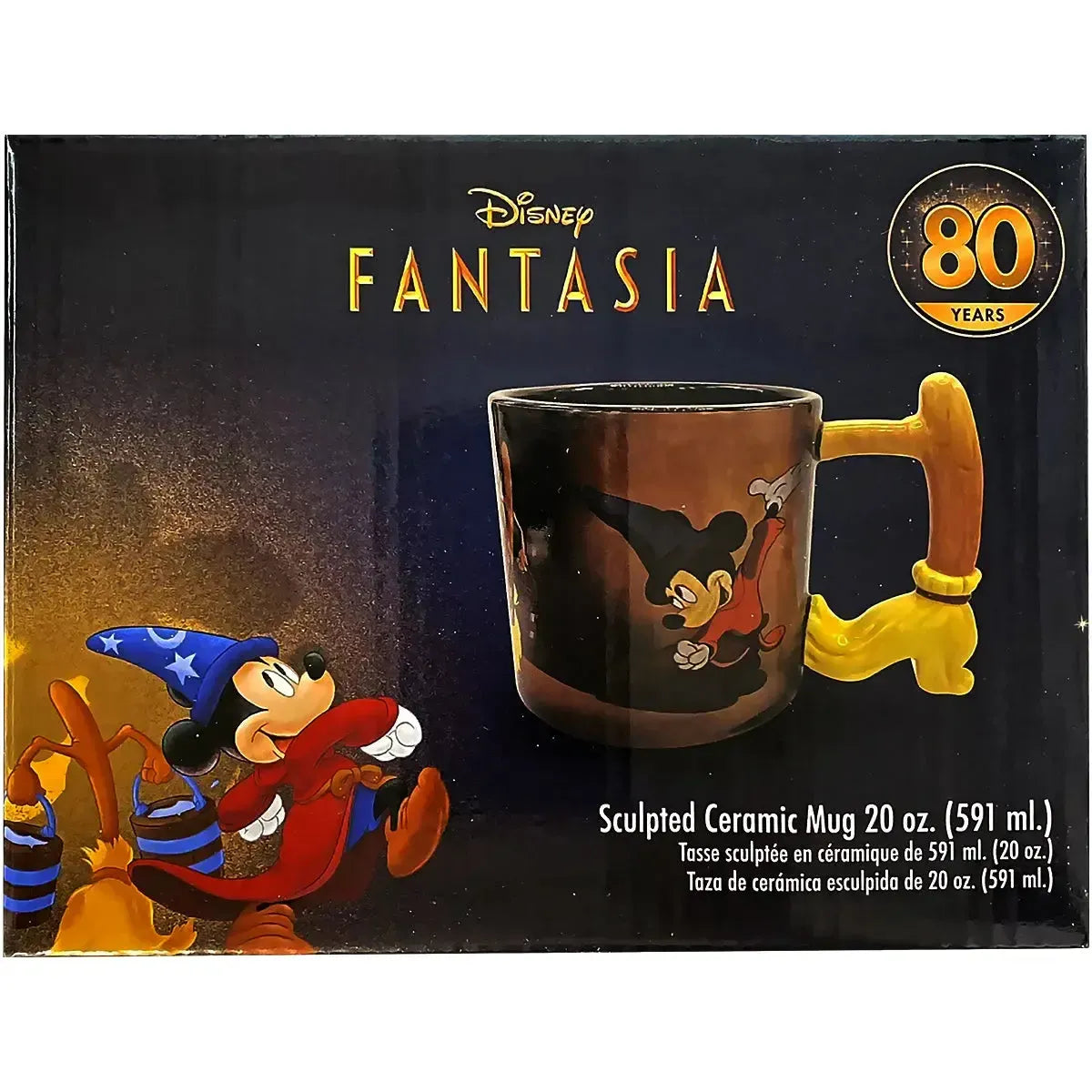 Disneys-Fantasia-Sorcerer-Mickey-Mouse-Broom-Handle-Sculpted-Mug-Ceramic-20-oz_-Bioworld Disney's Fantasia - Sorcerer Mickey Mouse Broom Handle Sculpted Mug (Ceramic, 20 oz.) - Bioworld - Image 1