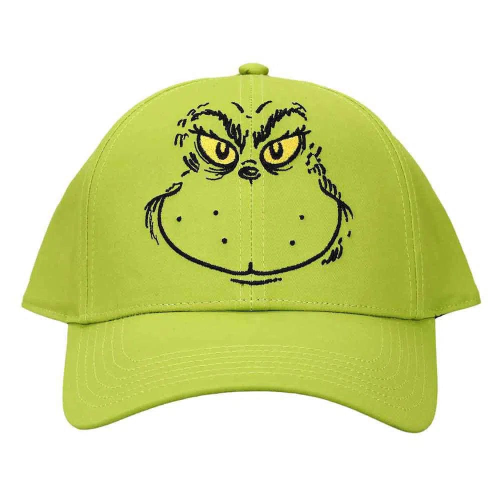 Dr_-Seuss-The-Grinch-Snapback-Hat-Green-Embroidered-Pre-Curved-Bill-Bioworld Dr. Seuss - The Grinch Snapback Hat (Green, Embroidered, Pre-Curved Bill) - Bioworld - Image 1