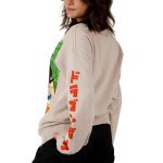 Dragon Ball - Goku & Shenron Oversized Print Sweatshirt (Tan, Unisex) - Bioworld - Image 3