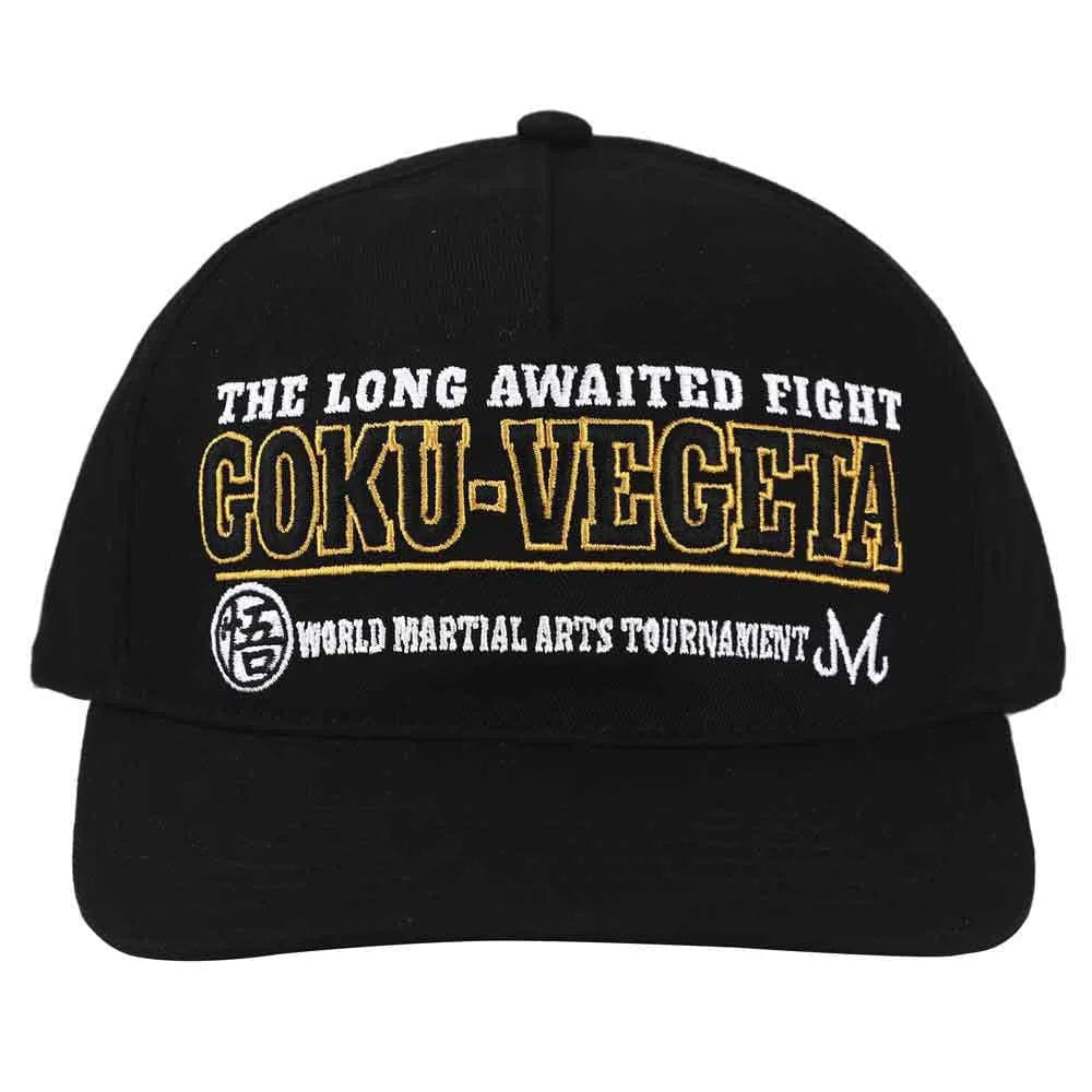 Dragon-Ball-Z-Goku-Vegeta-The-Long-Awaited-Fight-Snapback-Hat-Black-Pre-Curved-Bill-Bioworld Dragon Ball Z - Goku-Vegeta "The Long Awaited Fight" Snapback Hat (Black, Pre-Curved Bill) - Bioworld - Image 1