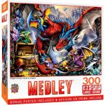 Dragon's Horde Jigsaw Puzzle with Bonus Poster (300 Pieces) - MasterPieces - Medley EZ Grip Series