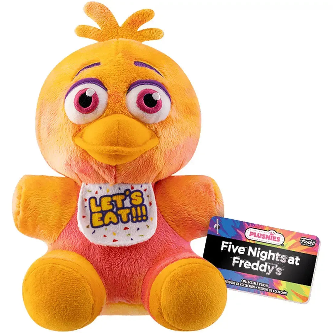 Five-Nights-at-Freddys-Tie-Dye-Chica-the-Chicken-Plush-7-Funko-Plushies-Series Five Nights at Freddy's - Tie-Dye Chica the Chicken Plush (7") - Funko - Plushies Series - Image 1
