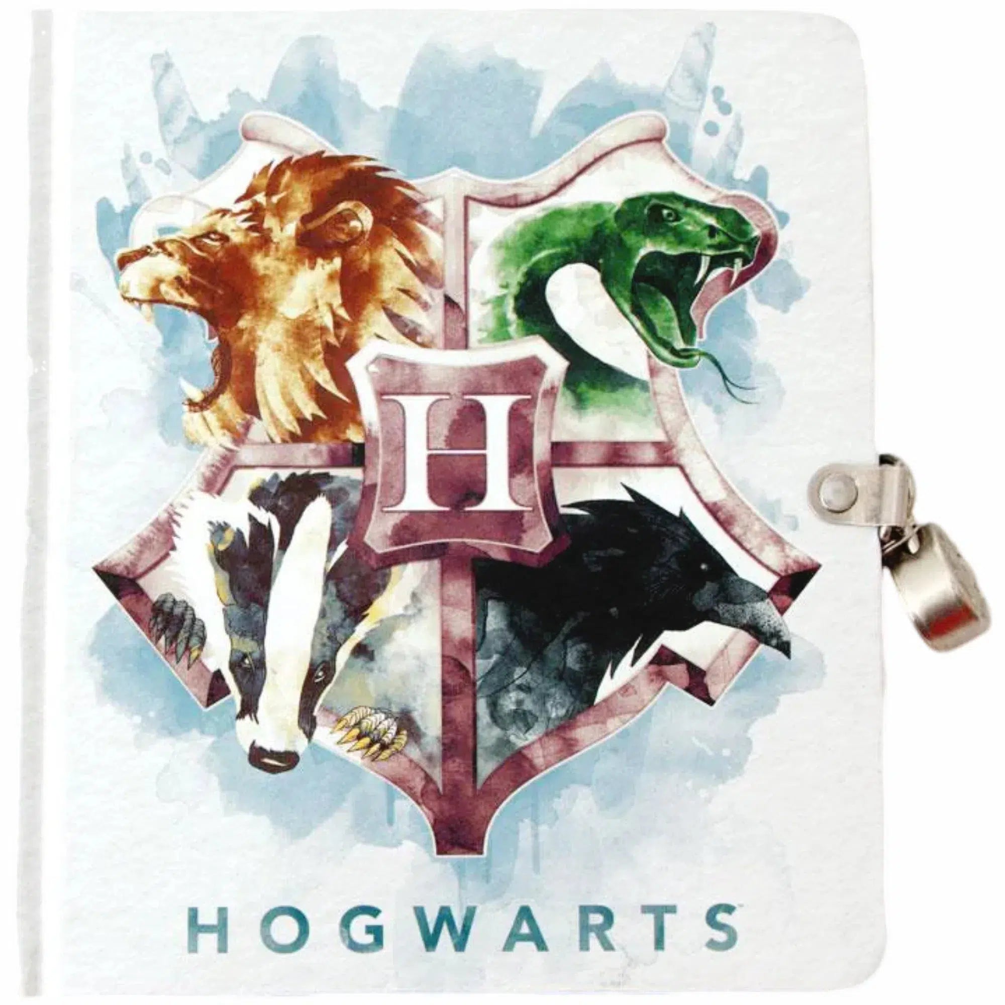 Harry-Potter-Hogwarts-Crest-Locking-Diary-Notebook-Paperhouse-Productions Harry Potter - Hogwarts Crest Locking Diary Notebook - Paperhouse Productions - Image 1