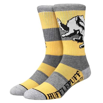 Harry Potter - Hufflepuff Rugby Stripe Crew Socks - Bioworld