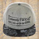 Harry Potter - "I Solemnly Swear I Am Up to No Good" Snapback Hat (Gray, Flat Bill) - Bioworld - Image 6