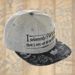 Harry Potter - "I Solemnly Swear I Am Up to No Good" Snapback Hat (Gray, Flat Bill) - Bioworld - Image 8