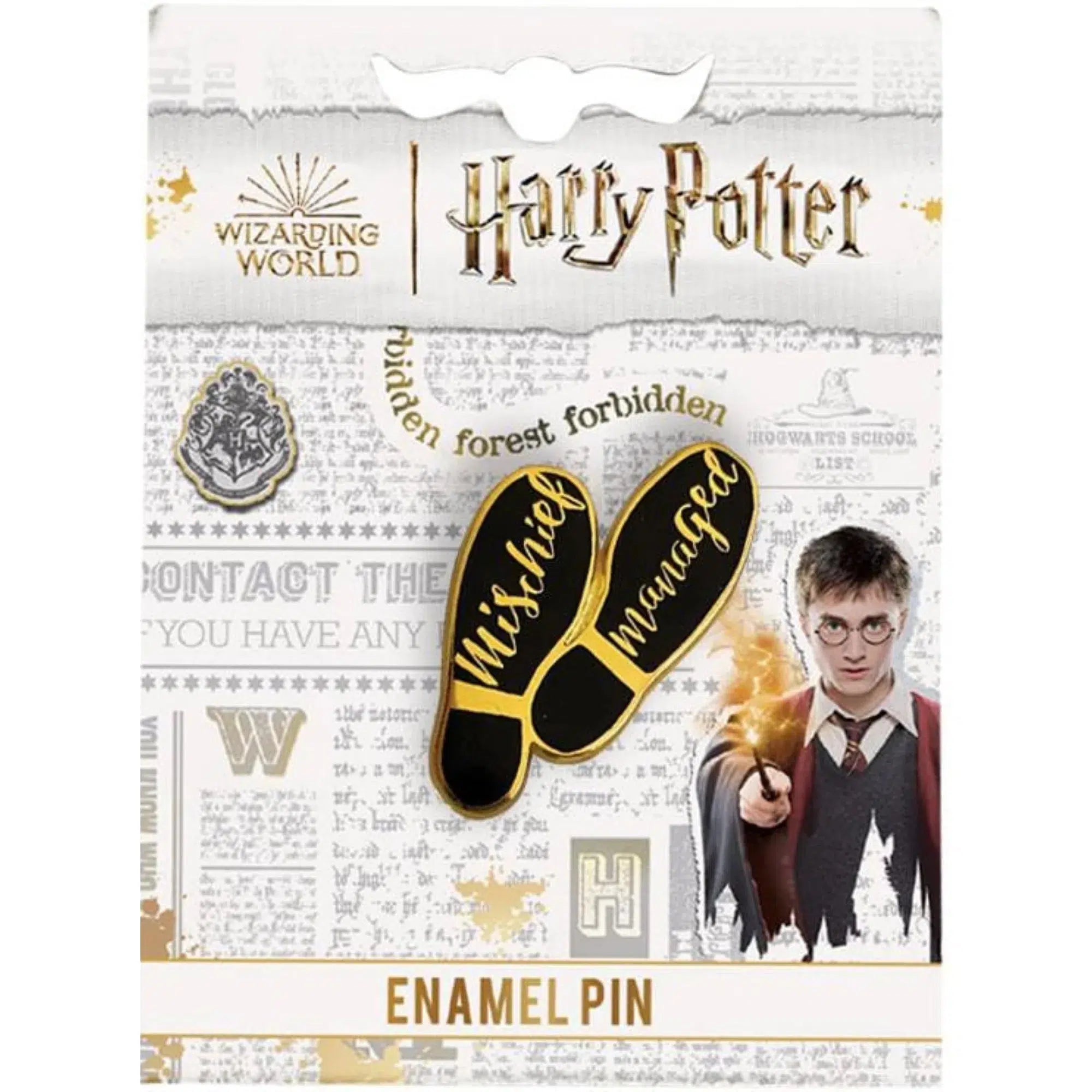 Harry-Potter-Mischief-Managed-Pin-Badge-Enamel-Paperhouse-Productions Harry Potter - Mischief Managed Pin Badge (Enamel) - Paperhouse Productions - Image 1