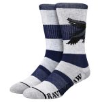 Harry Potter - Ravenclaw Rugby Stripe Crew Socks - Bioworld
