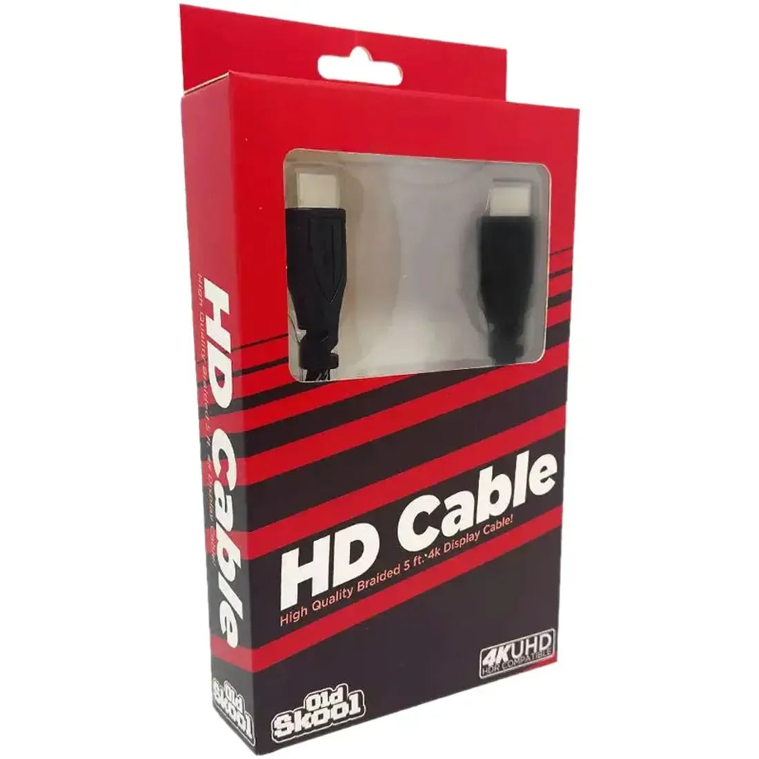 High-Quality-4K-HD-Cable-HDMI-Cable-5-Braided-Cable-Old-Skool High Quality 4K HD Cable HDMI Cable (5' Braided Cable) - Old Skool - Image 1