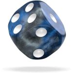Liquid Steel D6 Dice Set (36 Dice, 12mm, Blue & Gray) - Oakie Doakie Dice - Image 4