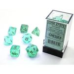 Luminary Light Green & Gold Dice Set (7 Dice, Polyhedral) - Chessex - Borealis Series - Image 3