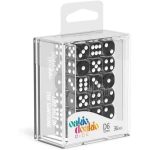Marble Black D6 Dice Set (36 Dice, 12mm) - Oakie Doakie Dice