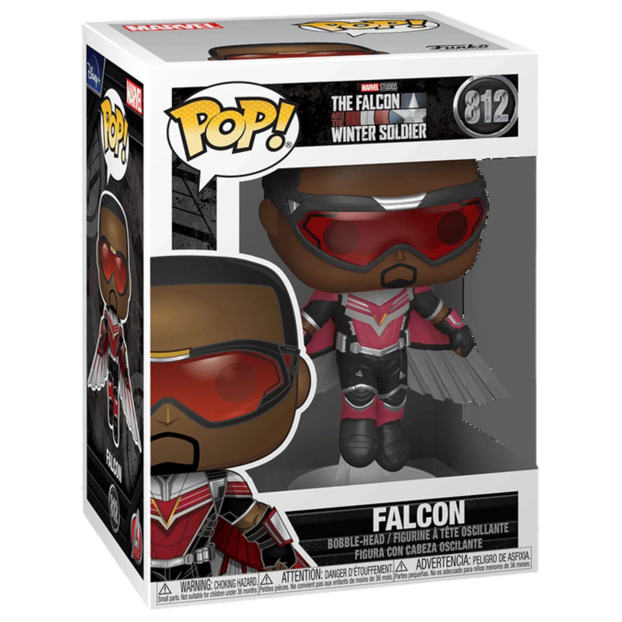 Marvels-The-Falcon-and-the-WInter-Soldier-Flying-Falcon-Bobble-Head-Figure-812-Funko-Pop-Series Marvel's The Falcon and the WInter Soldier - Flying Falcon Bobble-Head Figure (#812) - Funko - Pop! Series - Image 1