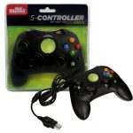 Original Xbox - S-Type Black Wired Controller (6' Cable) - Old Skool - Image 2