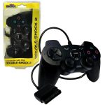 PlayStation 2 - Double-Shock 2 Black Wired Controller - Old Skool - Image 2