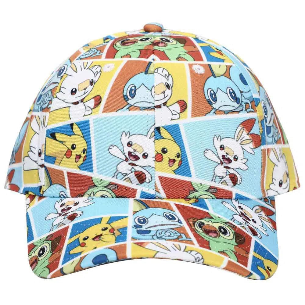 Pokemon-Comic-Grid-Hat-All-Over-Print-Sublimated-Bioworld Pokémon - Comic Grid Hat (All Over Print, Sublimated) - Bioworld - Image 1