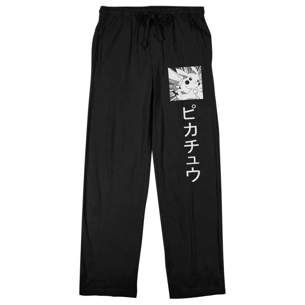 Pokemon-Pikachu-Kanji-Pajama-Pants-Bioworld Pokémon - Pikachu Kanji Pajama Pants - Bioworld - Image 1