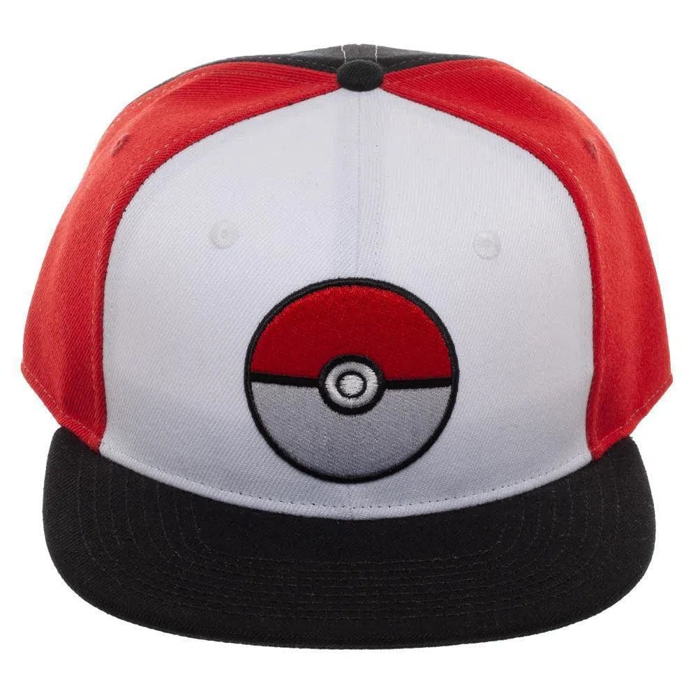 Pokemon-Poke-Ball-Snapback-Hat-Flat-Bill-Bioworld Pokémon - Poké Ball Snapback Hat (Flat Bill) - Bioworld - Image 1