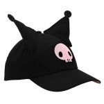 Sanrio [Hello Kitty] - Kuromi 3D Cosplay Embroidered Hat (Black) - Bioworld - Image 4
