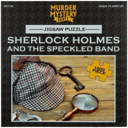 Sherlock Holmes and the Speckled Band - Read, Assemble & Solve the Mystery Jigsaw Puzzle Game (1000 Pieces) - University Games - Murder Mystery Party Series