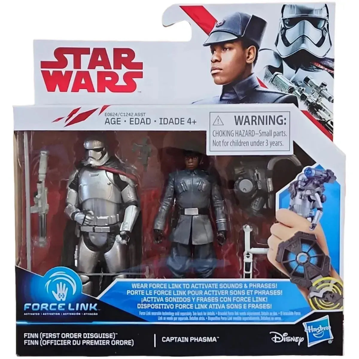 Star-War-First-Order-Disguise-Finn-Captain-Phasma-Action-Figure-Set-3_75-Hasbro-Force-Link-Series Star War - First Order Disguise Finn & Captain Phasma Action Figure Set (3.75") - Hasbro - Force Link Series - Image 1