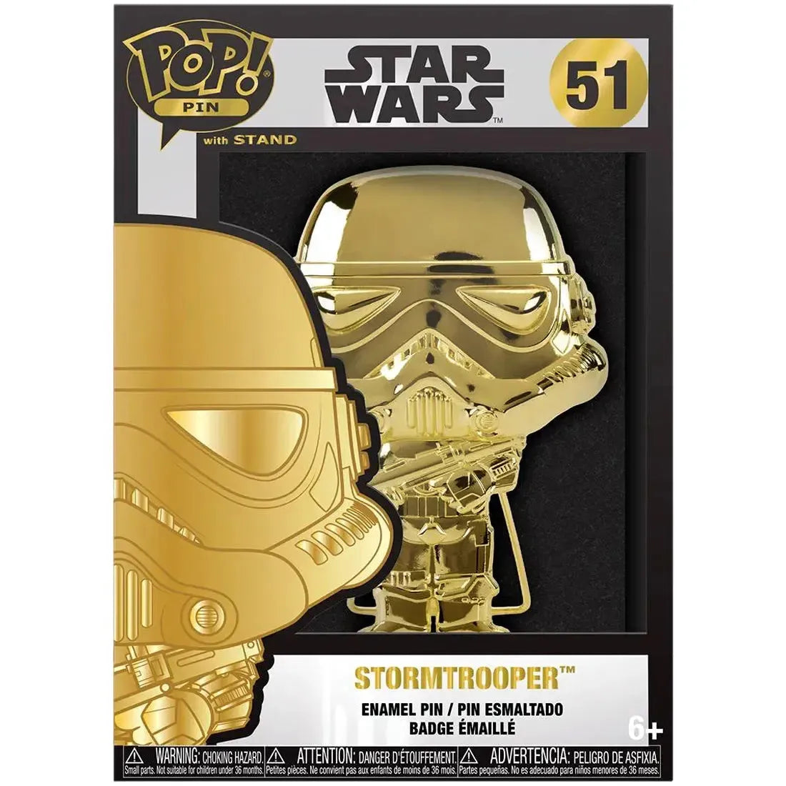 Star-Wars-Golden-Stormtrooper-Pin-Badge-Enamel-Funko-Pop-Pin-Series-51 Star Wars - Golden Stormtrooper Pin Badge (Enamel) - Funko - Pop! Pin Series (51) - Image 1