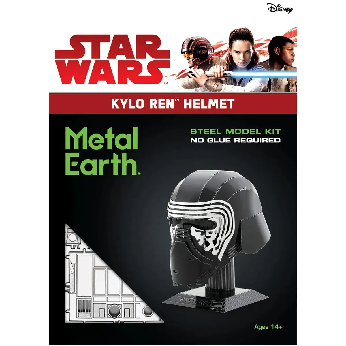 Star-Wars-Kylo-Ren-Helmet-Figure-Model-Kit-Steel-Moderate-Difficulty-Fascinations-Metal-Earth-Series Star Wars - Kylo Ren Helmet Figure Model Kit (Steel, Moderate Difficulty) - Fascinations - Metal Earth Series - Image 1