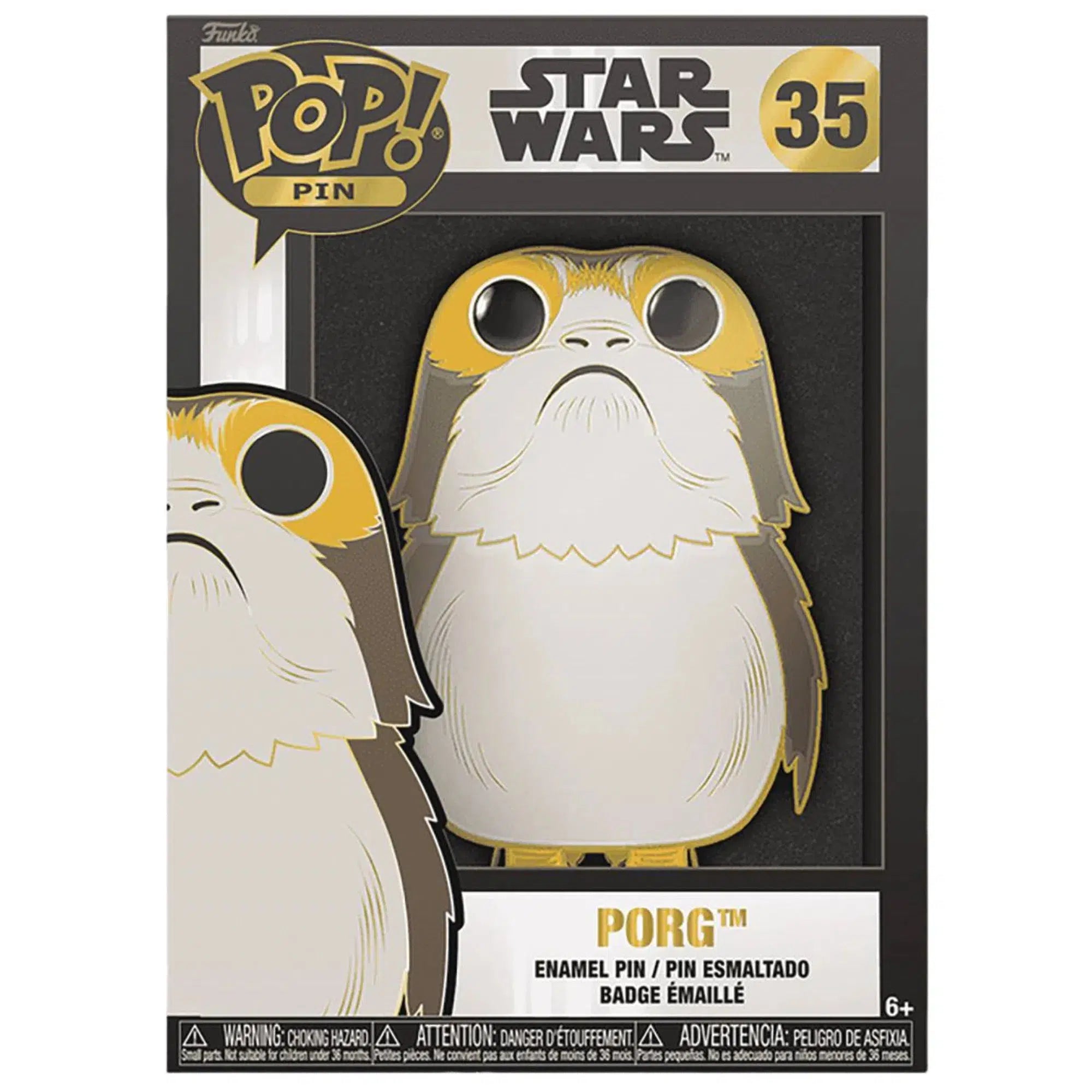 Star-Wars-Porg-Pin-Badge-Enamel-Funko-Pop-Pin-Series-35 Star Wars - Porg Pin Badge (Enamel) - Funko - Pop! Pin Series (35) - Image 1