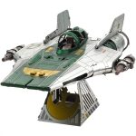 Star Wars - Resistance A-Wing Fighter Figure Model Kit (Steel, Challenging Difficulty) - Fascinations - Metal Earth Series - Image 4