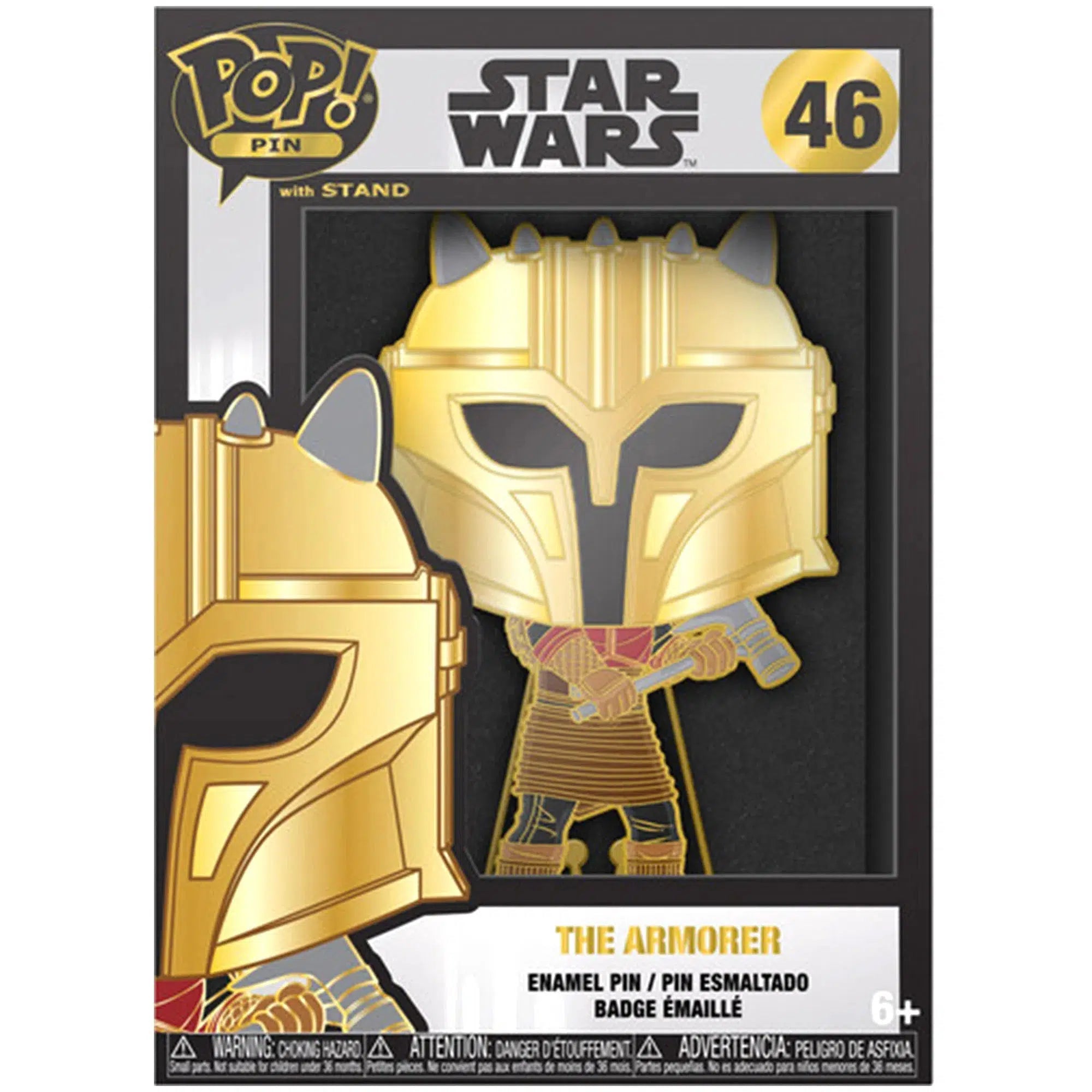 Star-Wars-The-Armorer-Pin-Badge-with-Stand-Enamel-Funko-Pop-Pin-Series-46 Star Wars - The Armorer Pin Badge with Stand (Enamel) - Funko - Pop! Pin Series (46) - Image 1