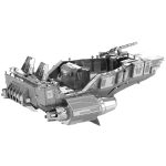 Star Wars - Unpainted First Order Snowspeeder Figure Model Kit (Steel, Challenging Difficulty) - Fascinations - Metal Earth Series - Image 7