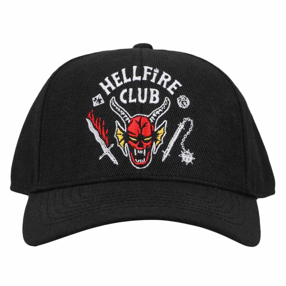 Stranger-Things-Hellfire-Club-Snapback-Hat-Pre-Curved-Bill-Bioworld Stranger Things - Hellfire Club Snapback Hat (Pre-Curved Bill) - Bioworld - Image 1