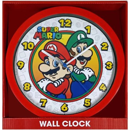 Super Mario Bros. - Mario & Luigi Wall Clock (10") - Accutime