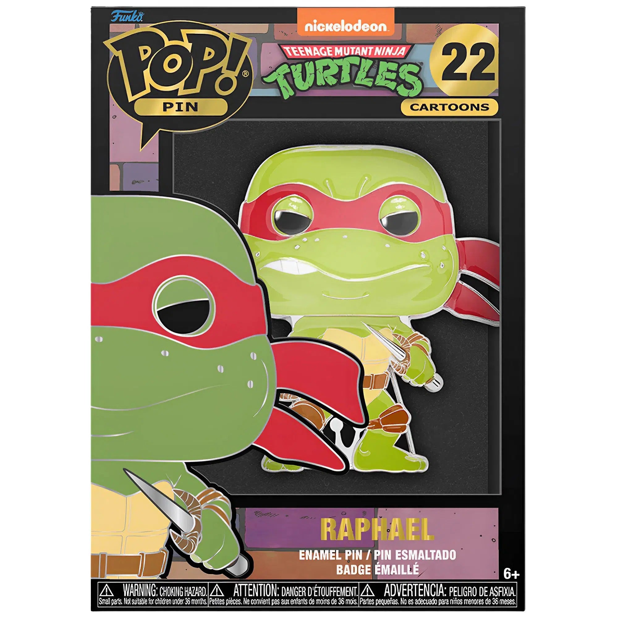 Teenage-Mutant-Ninja-Turtles-Raphael-Pin-Badge-22-Enamel-Funko-Pop-Pin-Series Teenage Mutant Ninja Turtles - Raphael Pin Badge (#22, Enamel) - Funko - Pop! Pin Series - Image 1